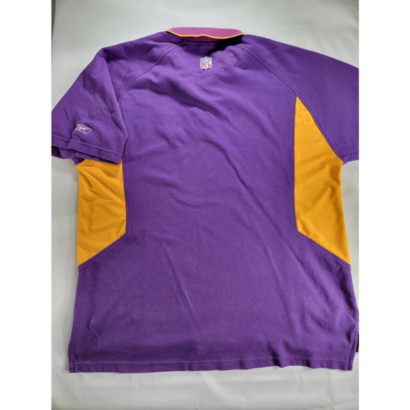 Minnesota Vikings Polo Shirt Men's Size 2XL NFL Short Sleeve Collared Cotton - Picture 2 of 9